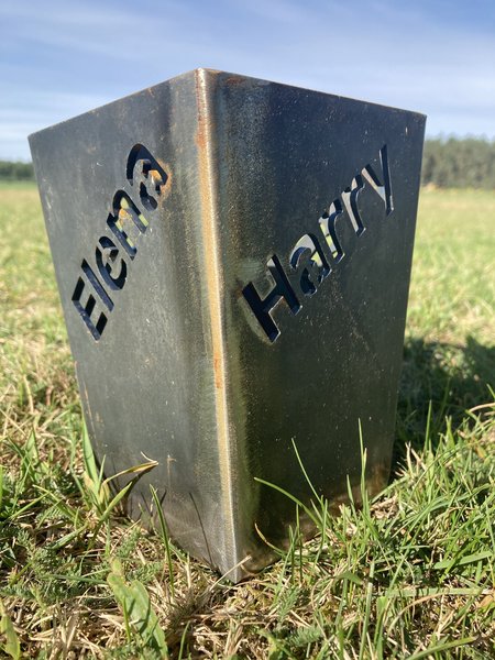 Windlicht_Name_Cortenstahl