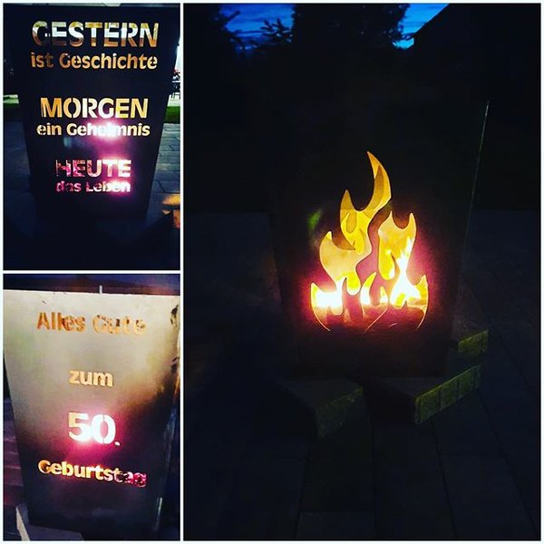 Feuerschale Alles Gute zum Gebutstag